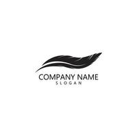 feather logo vector template