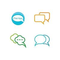 Speech bubble icon Logo vector