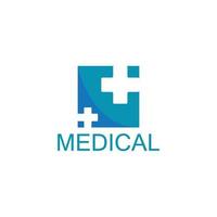 logo medico de salud vector