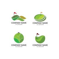 plantilla de logotipo de golf vector