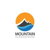 logotipo de icono de montaña vector