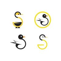 duck logo icon vector