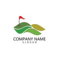 plantilla de logotipo de golf vector