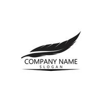 feather logo vector template