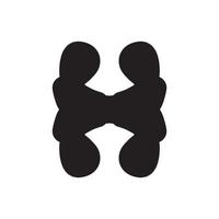 H icon. Simple style H company background symbol. H brand logo design element. H t-shirt printing. Vector for sticker.