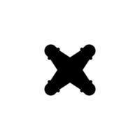 X icon icon. Simple style big sale poster background symbol. Remove button. X brand logo design element. X t-shirt printing. Vector for sticker.