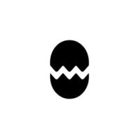 Broken egg icon. Simple style startup incubation poster background symbol. Broken egg brand logo design element. Broken egg t-shirt printing. Vector for sticker.