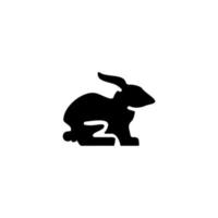 icono de conejo. símbolo de fondo de cartel salvaje de naturaleza de estilo simple. elemento de diseño del logotipo de la marca de conejo. impresión de camiseta de conejo. vector para pegatina.