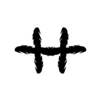 Hashtag icon. Simple style social media poster background symbol. Hashtag brand logo design element. Hashtag t-shirt printing. vector for sticker.