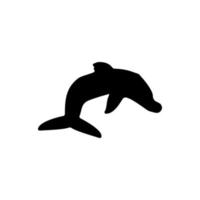 icono de delfín. símbolo de fondo de cartel de espectáculo de delfines de estilo simple. elemento de diseño del logo de la marca de delfines. impresión de camisetas de delfines. vector para pegatina.