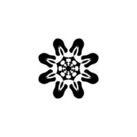 Flower icon. Simple style flower poster background symbol. Flower brand logo design element. Flower t-shirt printing. vector for sticker.