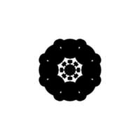 icono de flor. símbolo de fondo de cartel de flor de estilo simple. elemento de diseño del logotipo de la marca de flores. impresión de camisetas de flores. vector para pegatina.
