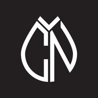 cn letter logo design.cn creative initial cn letter logo design. cn concepto de logotipo de letra de iniciales creativas. vector