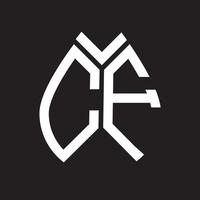 cf letter logo design.cf creativo inicial cf letter logo design. cf concepto de logotipo de letra de iniciales creativas. vector