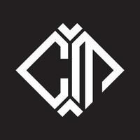 diseño de logotipo de letra cm.cm diseño de logotipo de letra cm inicial creativa. concepto de logotipo de letra de iniciales creativas cm. vector