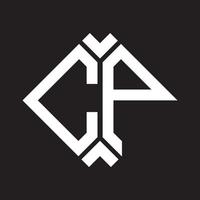cp letter logo design.cp creativo inicial cp letter logo design. concepto de logotipo de letra de iniciales creativas cp. vector