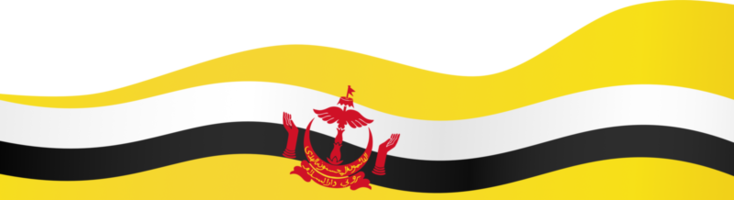 ola de bandera de brunei aislada en png o fondo transparente