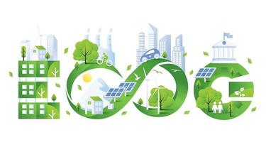 Sustainable ESG Green Illustration vector