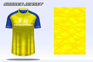 Soccer jersey sport t-shirt design mockup for football club vector