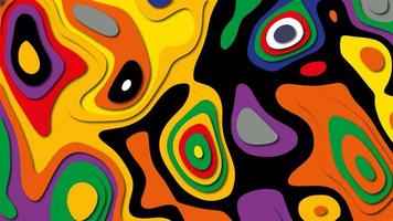 Colorful papercut and multi layer cutout geometric pattern. Abstract background with waves. Abstract pattern with circles. Beautiful topography concept or smooth origami shape paper texture. photo