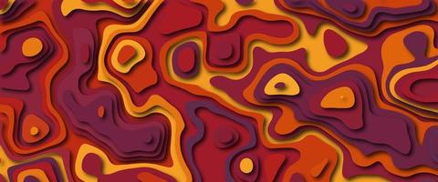 Colorful realistic papercut decoration textured with wavy layers. Abstract background with paper cut shapes. Colorful carving art. Paper craft landscape with gradient fade colors photo