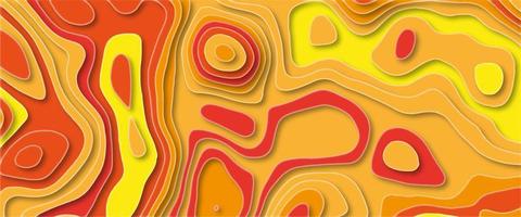 Colorful papercut background colorful dynamic wavy layers. Abstract gradient fluid shape. Color geometric form. Map line of topography. Wave paper cut with place for text. photo