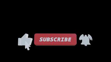Youtube subscribe button with animated bell icon and like free download video