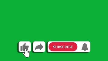 Subscribe button with like share and bell icon free download video