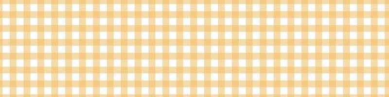 Gingham yellow pattern. Vichy tablecloth for picnic. Square texture for cloth. Vector illustration