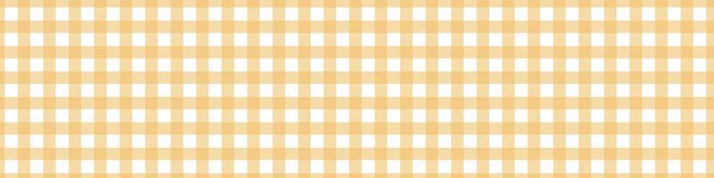 Gingham yellow pattern. Vichy tablecloth for picnic. Square texture for cloth. Vector illustration