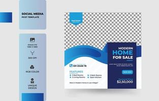Modern home property square banner social media post template  Free Vector