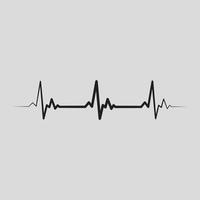 Heartbeat Vector and ECG Line