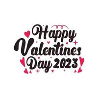 Happy valentines day black color design with white background. vector