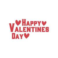 Happy valentines day red color design. vector