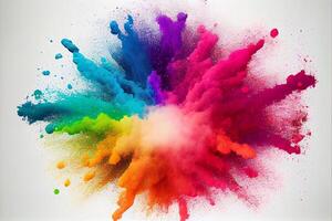 colorful rainbow holi photo