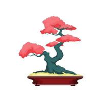 logotipo del árbol bonsái. diseño de ilustración de vector de árbol bonsai