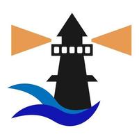 lighthouse logo illustration vector