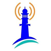 lighthouse logo illustration vector