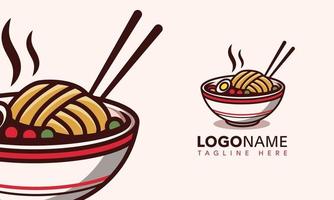 asian food bowl mascot logo illustration vector