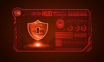 Modern HUD Technology Screen Background with padlock vector