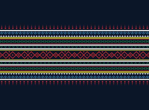 Geometric ethnic oriental pattern background. Pattern design in boho style. Design for texture, wrapping, clothing, batik, fabric, wallpaper and background. Pattern embroidery design. vector