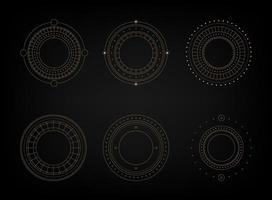 Magic circle. Mystical geometric symbol. Vector illustration.