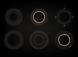 Magic circle. Mystical geometric symbol. Vector illustration.