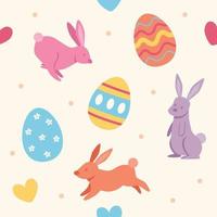 Easter bunny seamless pattern image vector