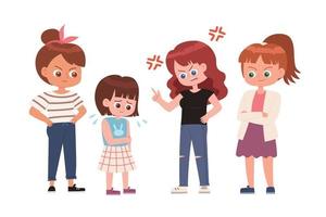 School bullying cartoon vector image