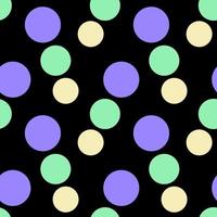 Bokeh seamless background. Bokeh vector flat style. Bright circles on a black background. Glitter imitation pattern