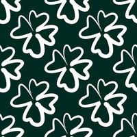 Clover seamless pattern. Shamrock pattern brush wallpaper. St.Patrick 's Day. vector