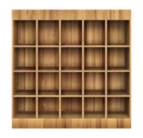 brown wood bookshelf png