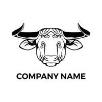 bull head vector logo template