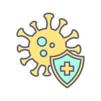 icono de vector de protección médica